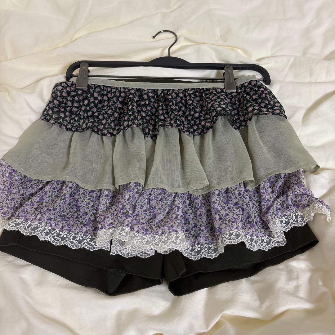 フリルラップレイヤード ショートパンツ TINA：JOJUN