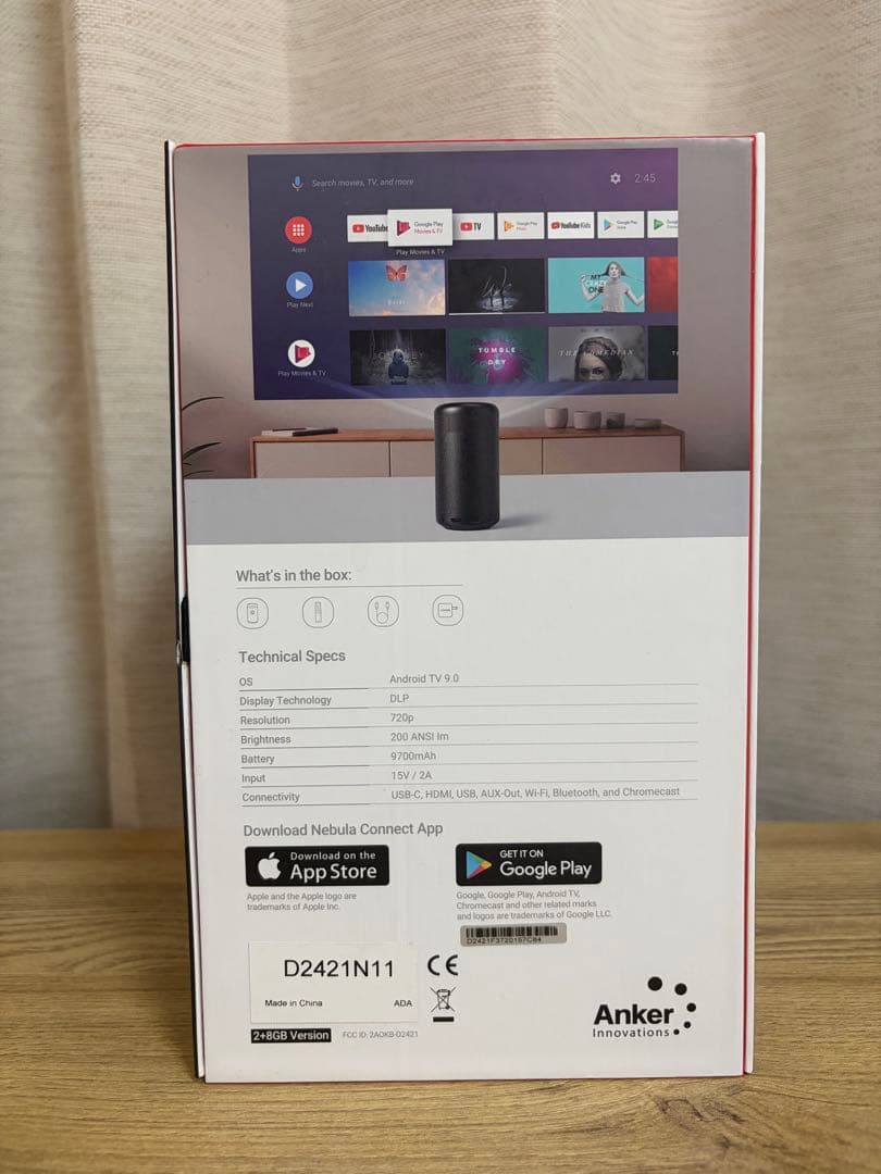 NEBULA CAPSULE II プロジェクター（USB充電器・ケーブル無）