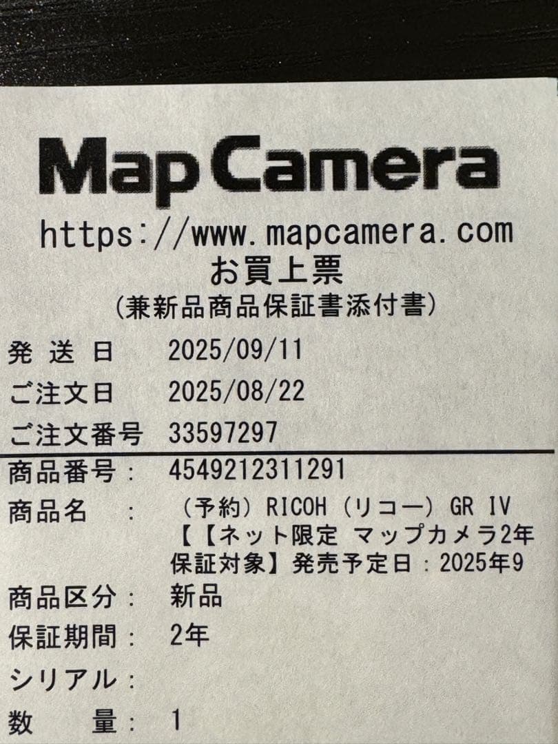 【美品】RICOH GR Ⅳ 正規購入 保証書あり