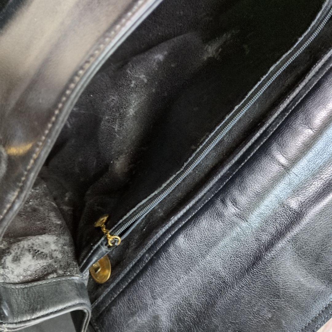 GUCCI 黒 レザー ビジネスバッグ バンブーハンドル