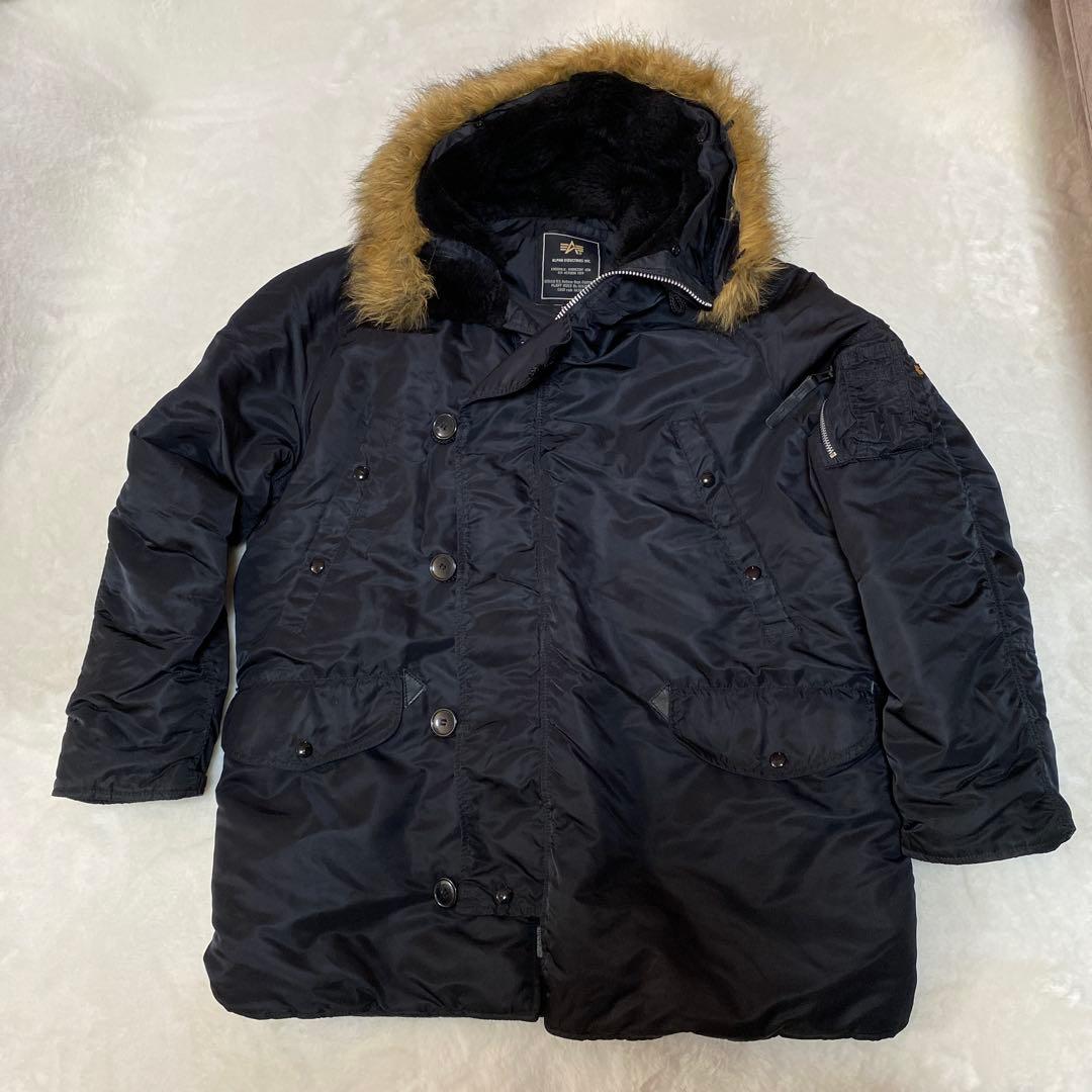 ALPHA INDUSTRIES N-3B フライトジャケット 黒 XL