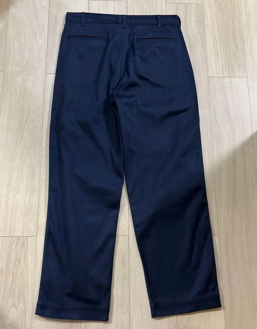 FOBファクトリー クラシックトラウザー ネイビー L 日本製