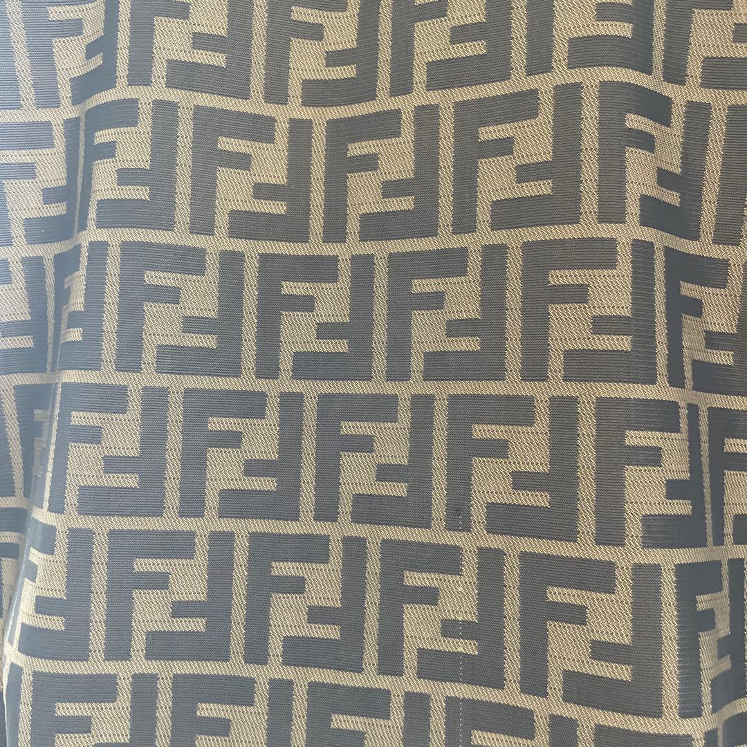 ✨良品✨FENDI フェンディ トートバッグ ズッカ柄 ナイロン 本革 ブラウン