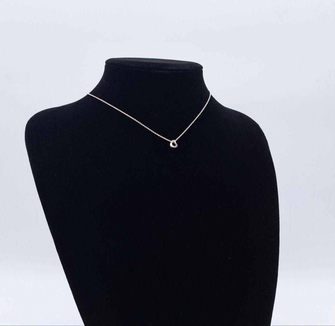 美品 TIFFANY ティファニー ネックレス オープンハート 一番小さいハート