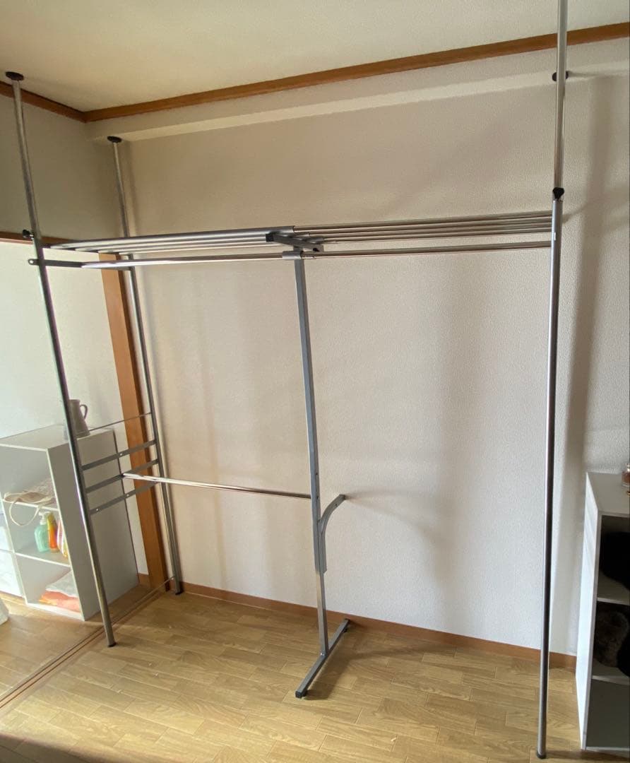 ハンガーラック　収納　ウォークインクローゼット　突っ張り棒　ハンガー