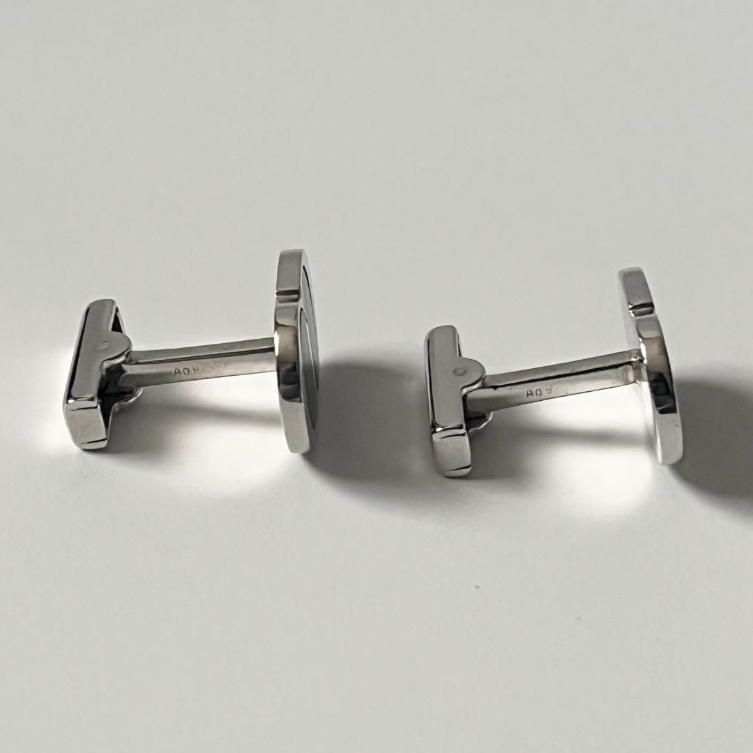 ディオール　カフス　CDアイコン　シルバー　黒　ブラック　カフリンクス　メンズ