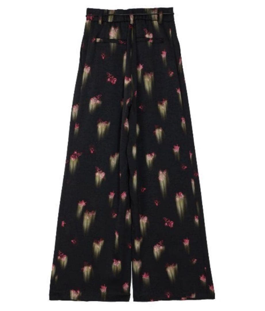 CLARA SATIN TUCK PANTS ブラック　Mサイズ