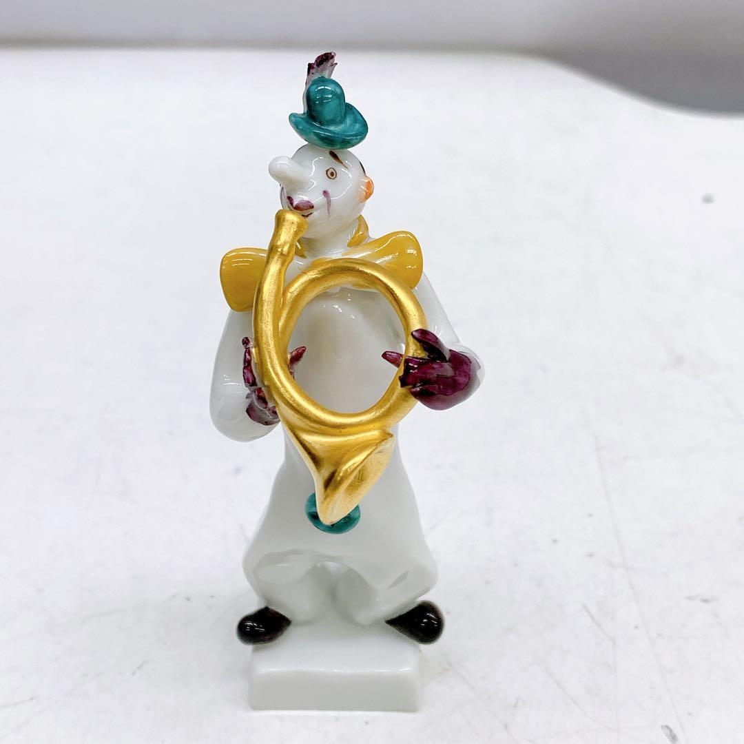 6AAM10 極美品 マイセン　マイセン人形　60661クラウン ホルン ピエロ