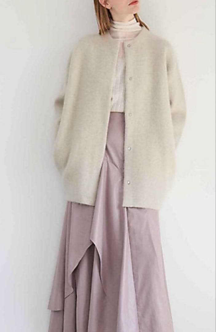 ベーシックCNラクーンミックスダブルフェイスカーディガン ELENDEEK