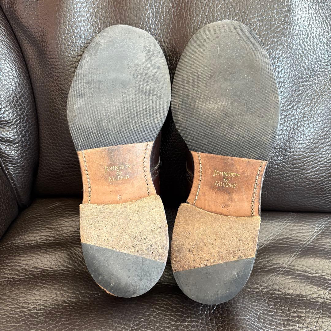 【貴重コードバン】ジョンストン＆マーフィー ウィングチップ 26cm 茶 革靴