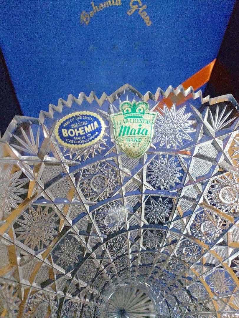 Bohemia Glass クリスタル花瓶 高さ約30cm 父の終活