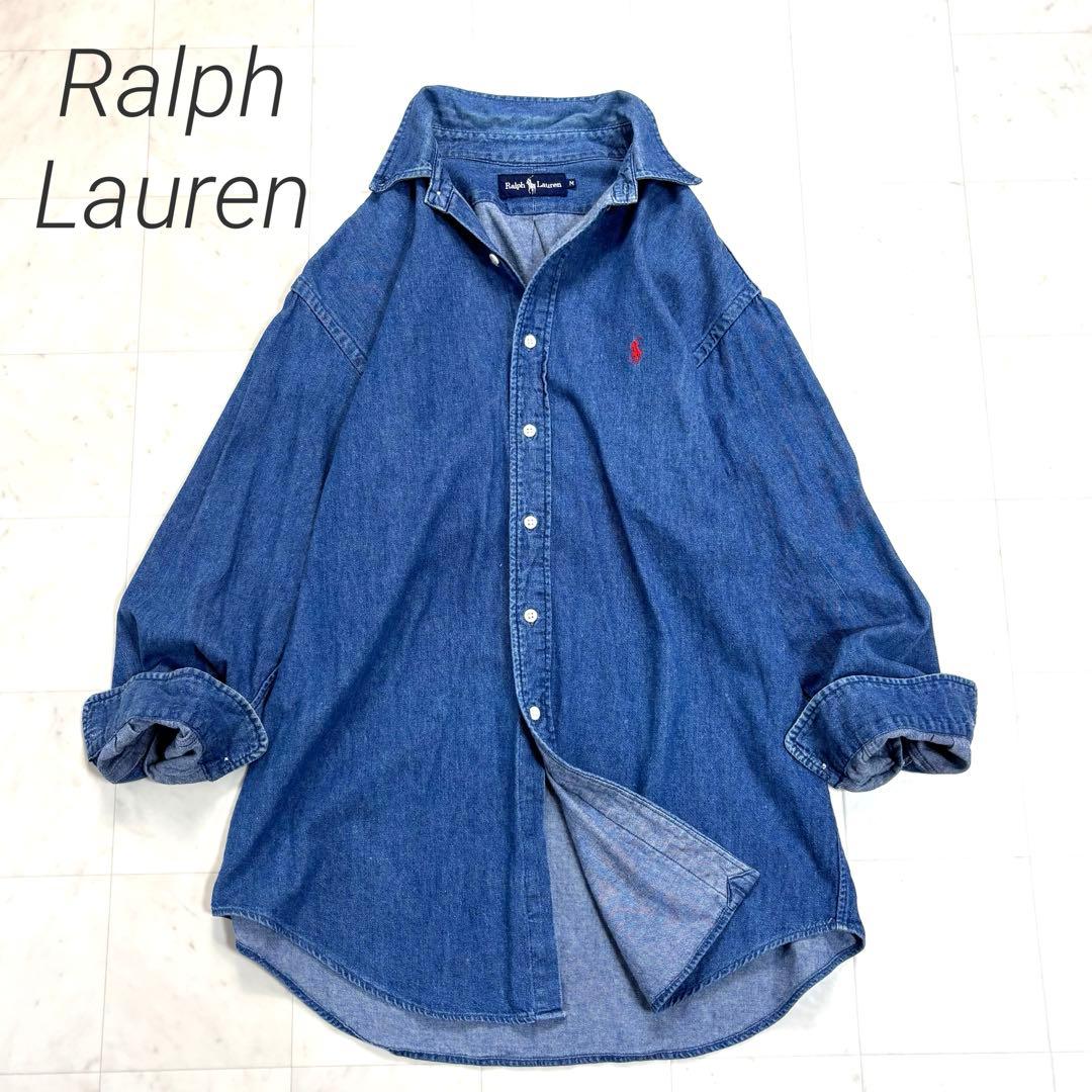 Mirka です★デニムシャツ オーバーサイズ チュニック ポニー刺繍