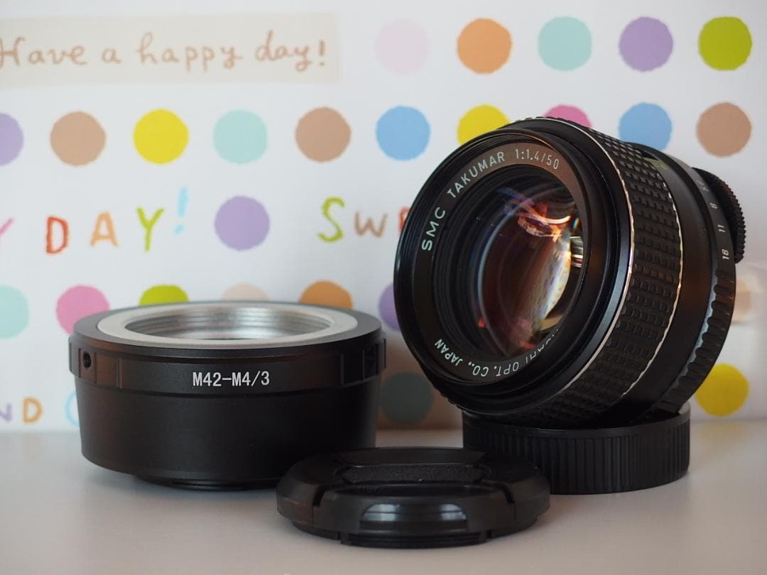 PENTAX SMC Takumar 50mm F1.4 M4/3アダプター付