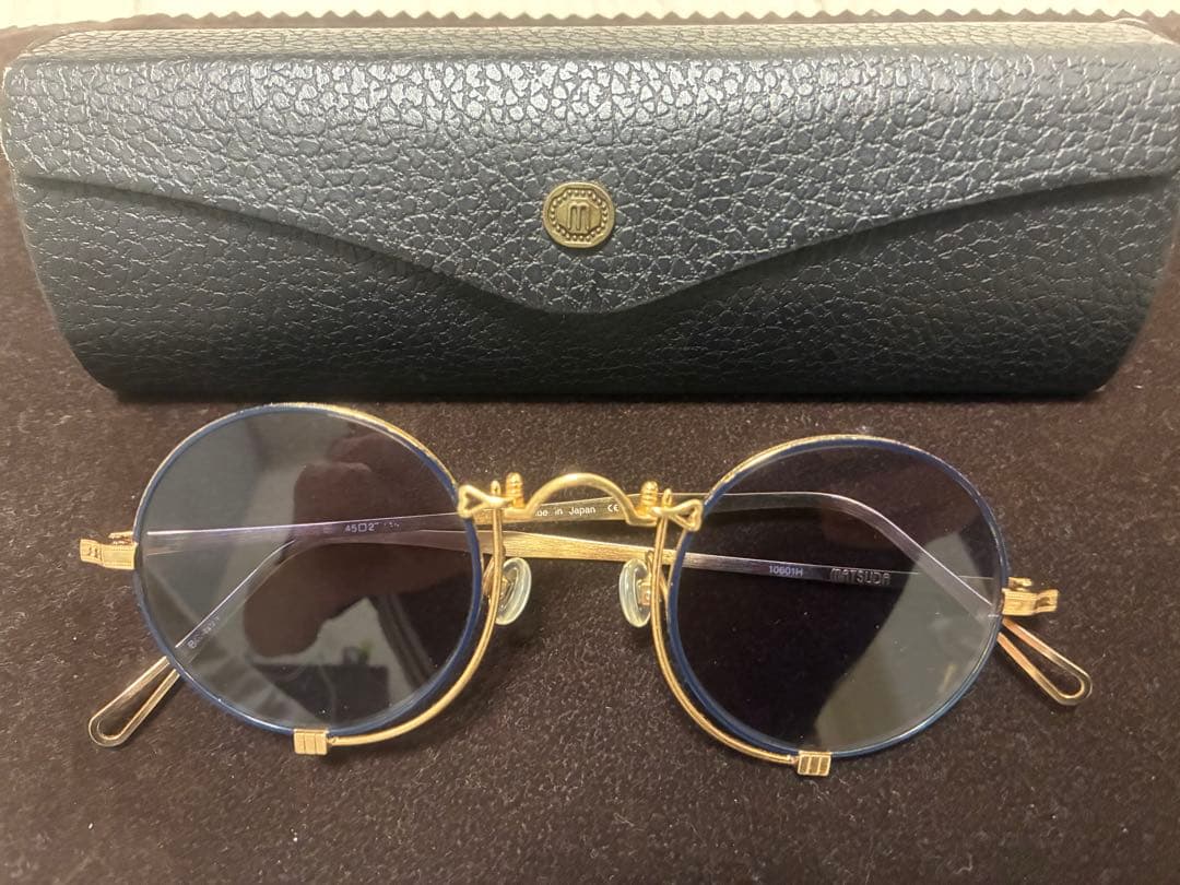 MATSUDA 10601H ラウンドサングラス イエローゴールド　マツダ