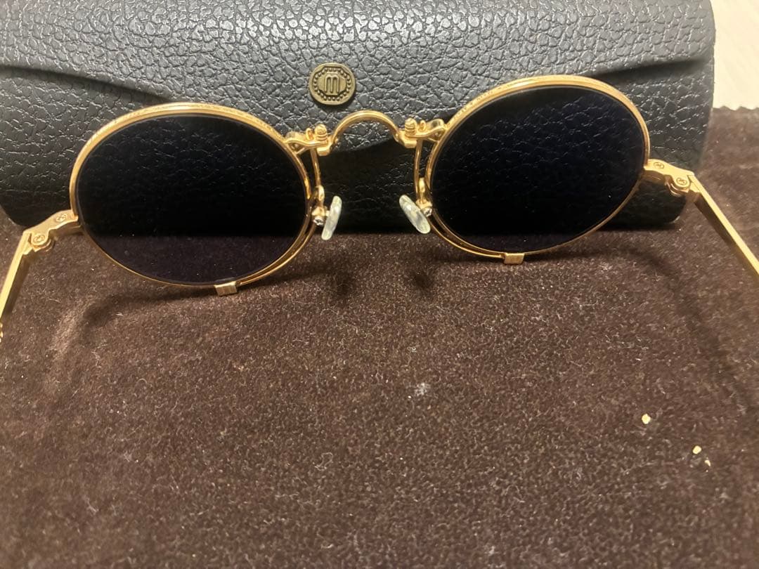 MATSUDA 10601H ラウンドサングラス イエローゴールド　マツダ