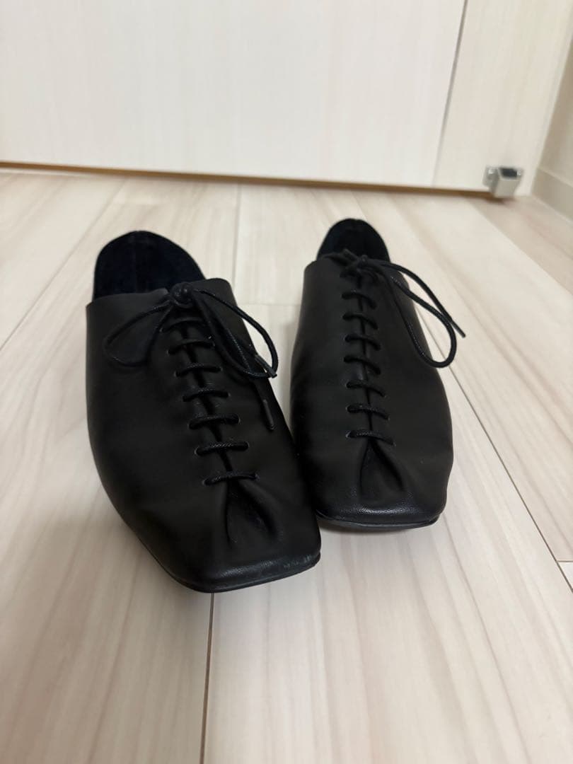 レザーパンプスLaceup Leather Shoes 37 23.5 24
