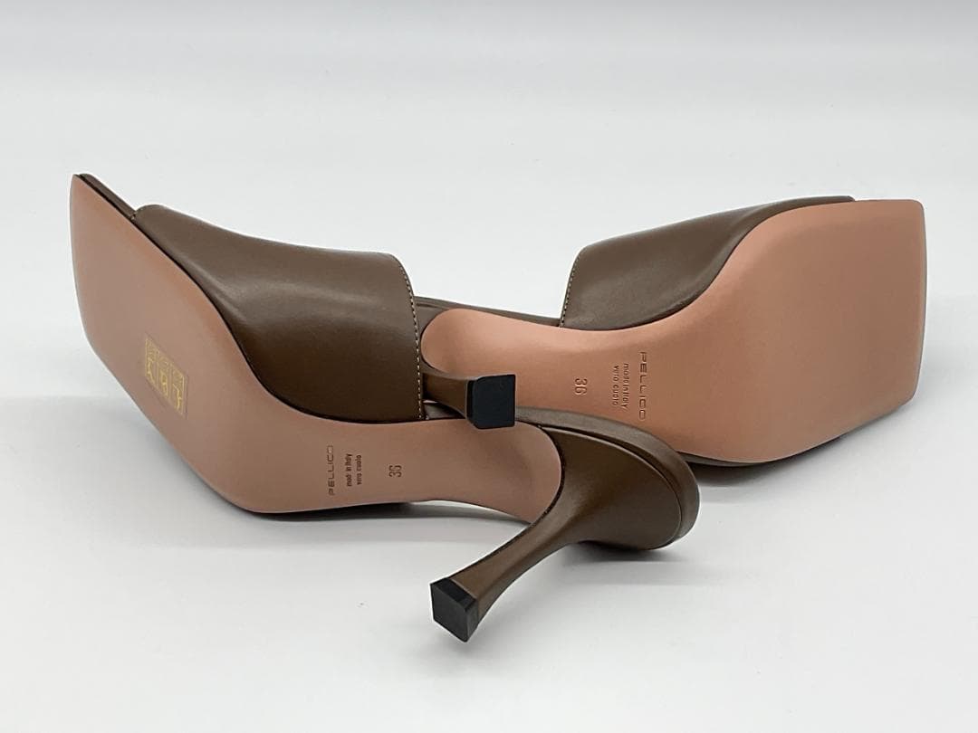 23.5【新品/箱付】PELLICO レザーヒールサンダル A定価59400円