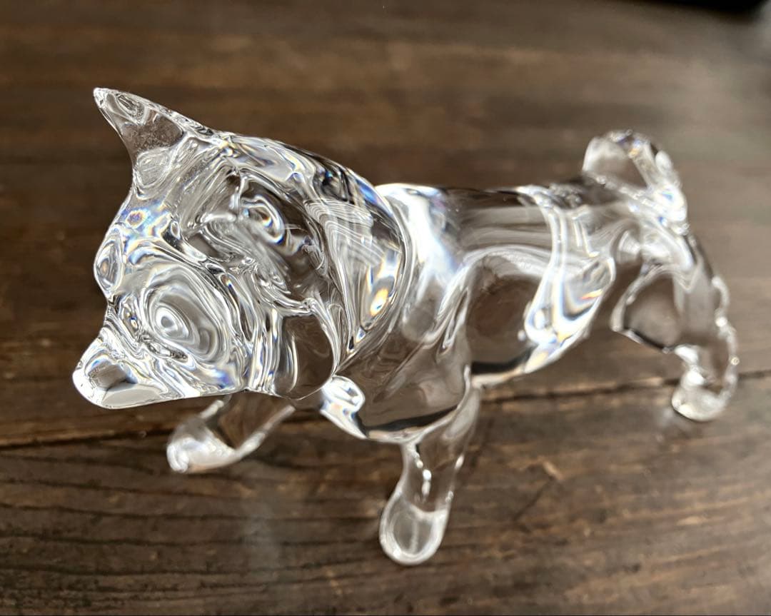 バカラ 柴犬 イヌ 戌 置物 クリスタル オブジェ オーナメント Dog