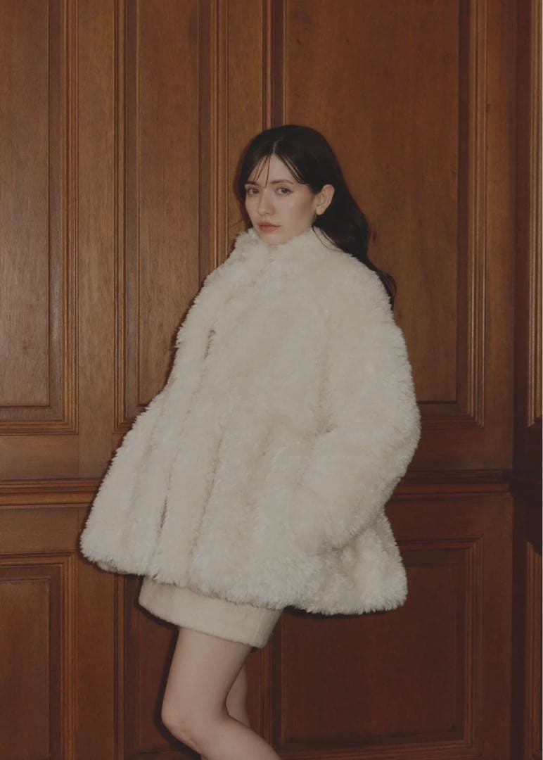 ジャケット・アウター NOTREemor wave silhouette fluffy coat