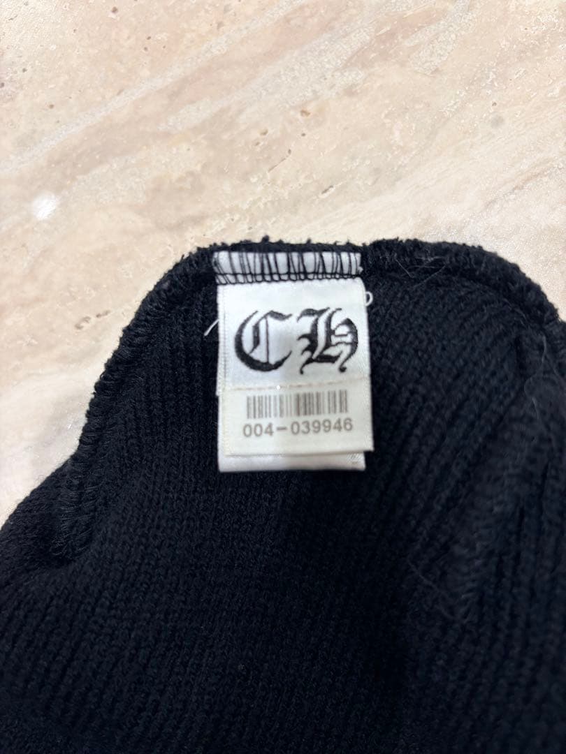 クロムハーツ　黒ニット帽