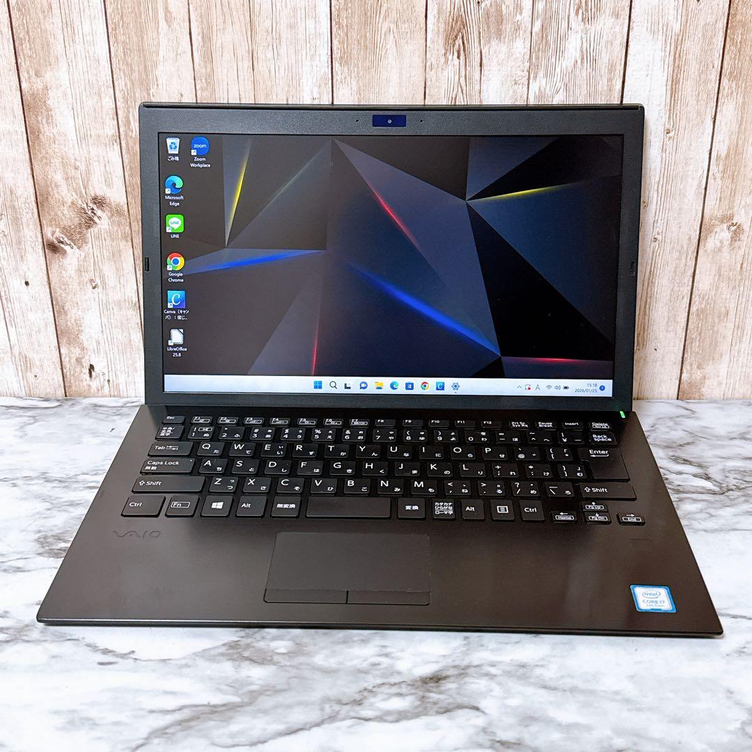 【限定価格】高性能i7＆爆速SSD/メモリ16GB✨VAIO 軽量ノートパソコン