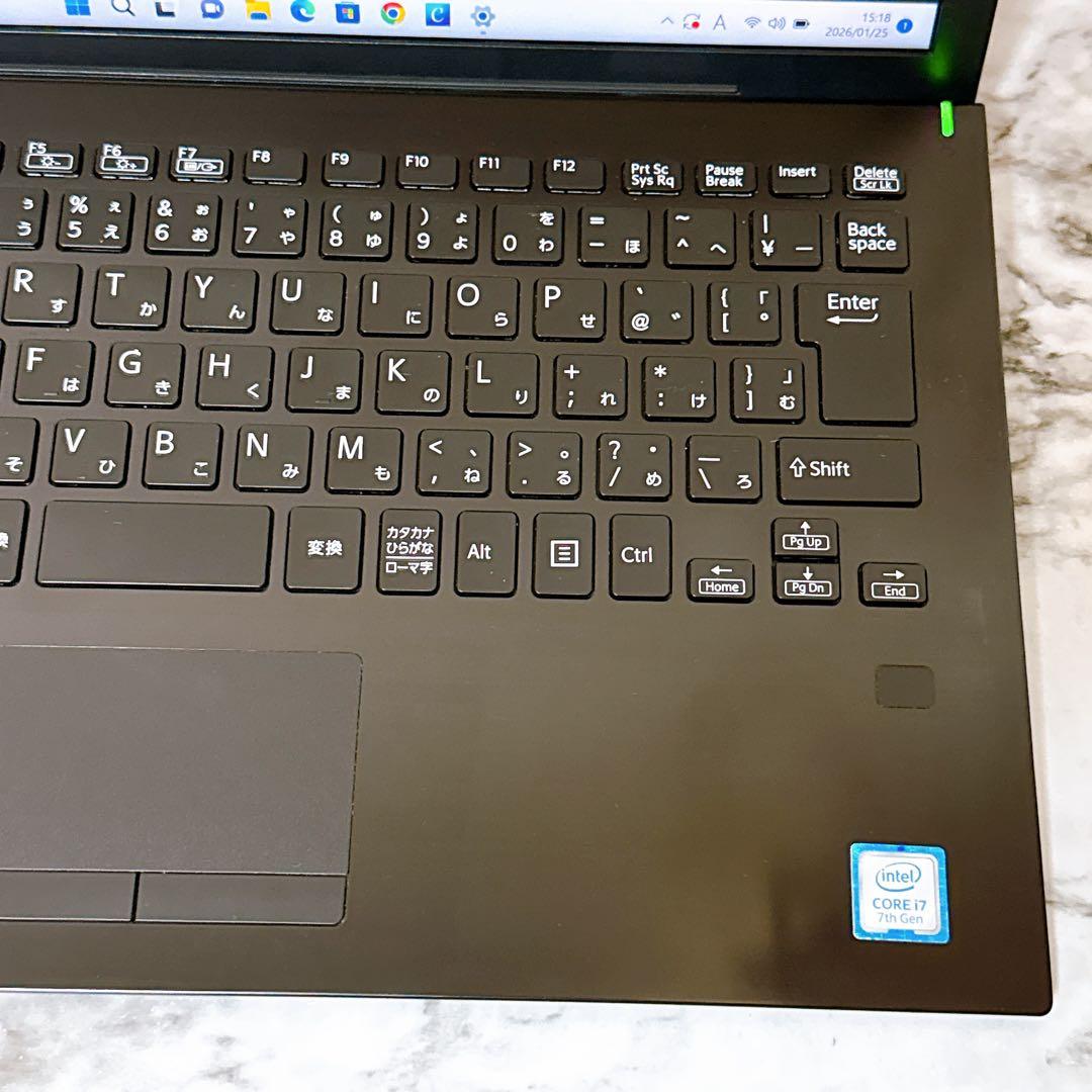 【限定価格】高性能i7＆爆速SSD/メモリ16GB✨VAIO 軽量ノートパソコン