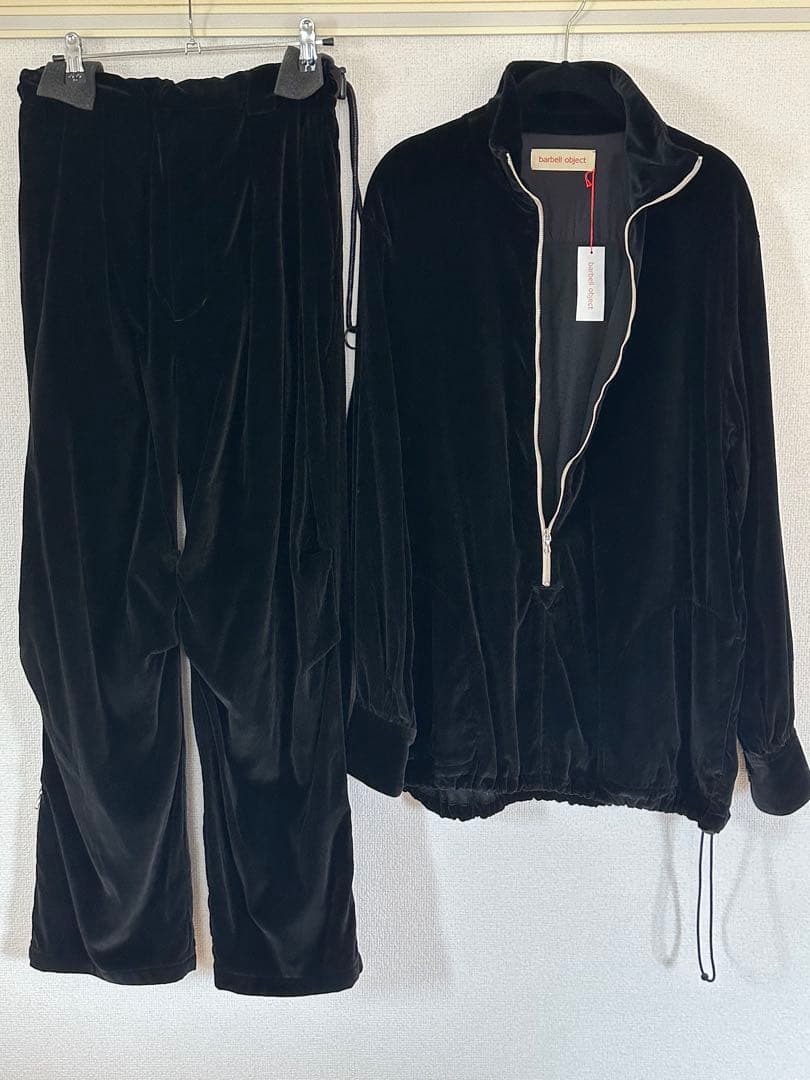 セットアップ　barbell object velveteen top&pt