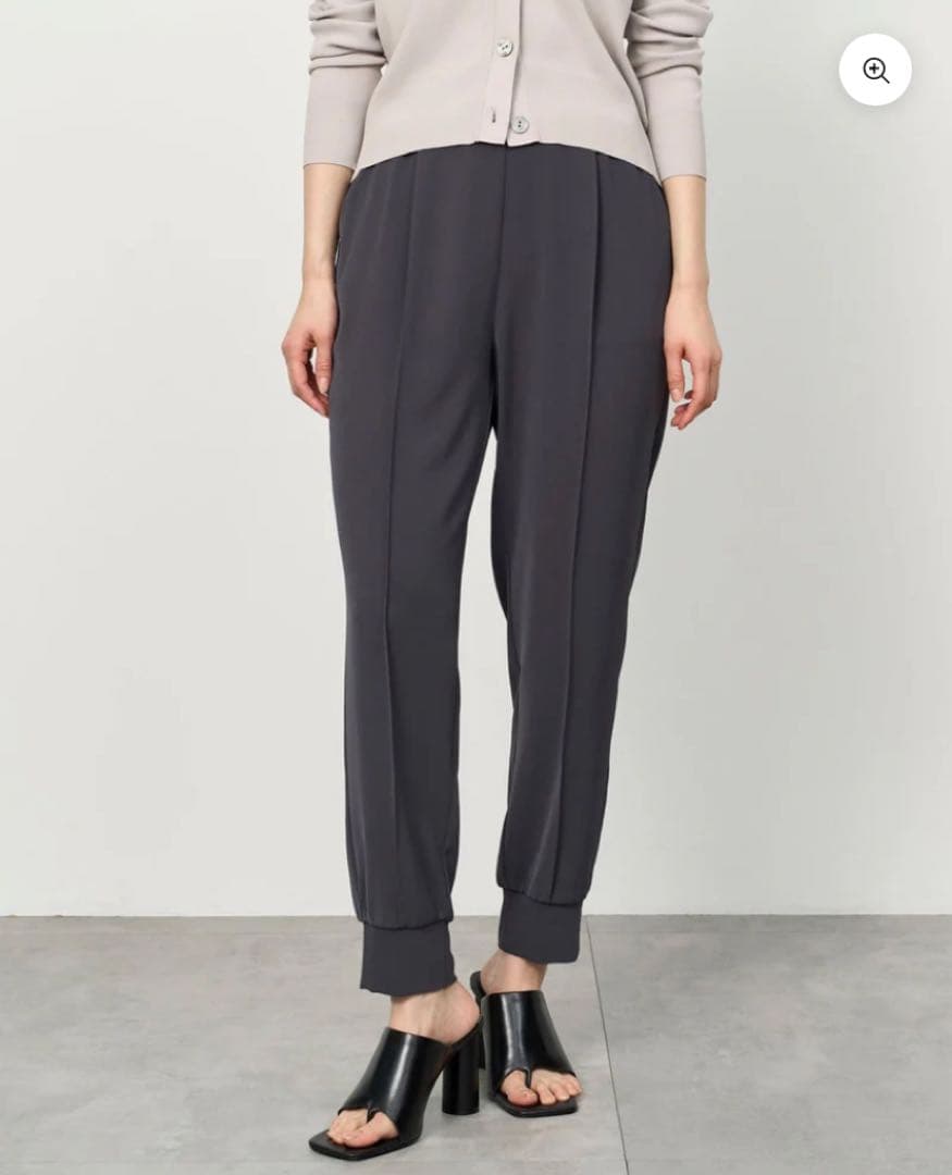 ソージュ　 SOÉJU ヴィンテージサテンパンツ　チャコールL