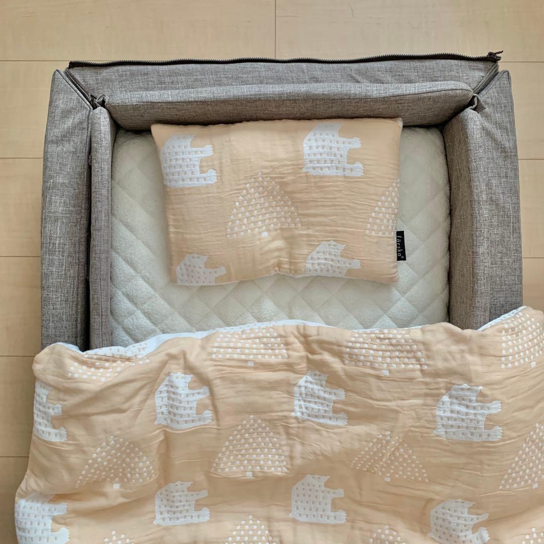 【美品】ファルスカ コンパクトベッド Free メランジブラウン