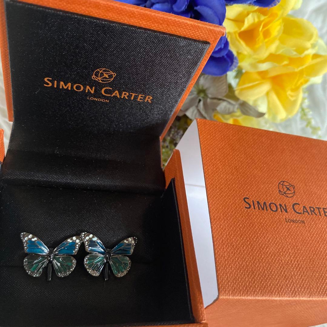 美品　SIMONCARTER/サイモンカーター　カフス　蝶
