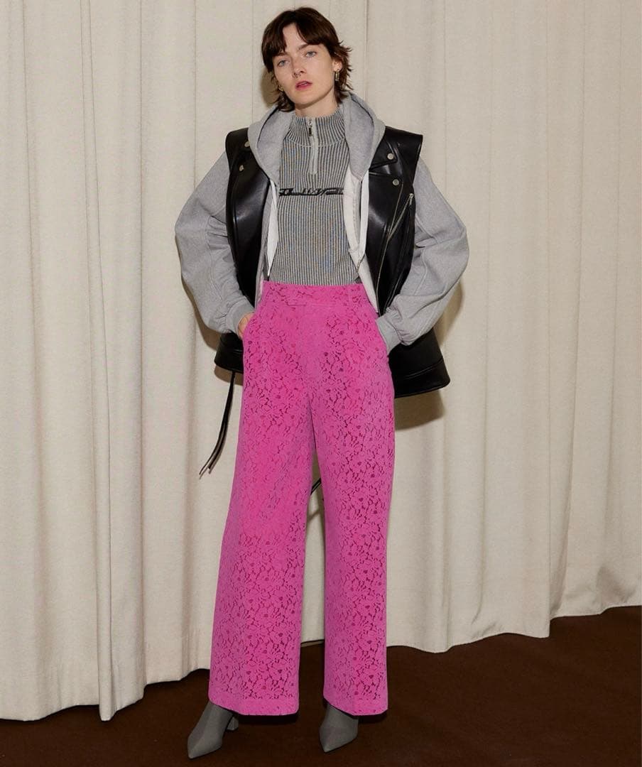 MAISON SPECIAL メゾンスペシャル　フロッキー レース パンツ