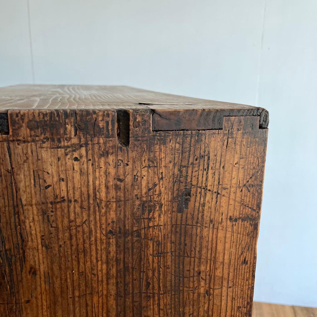 アンティーク オープンラック チェスト 食器棚 本棚 無垢材