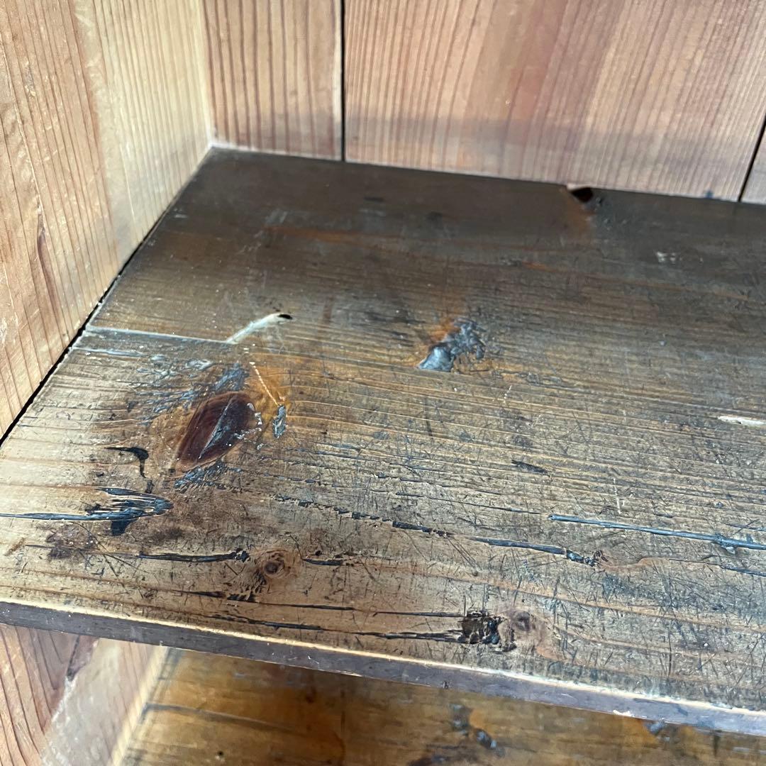 アンティーク オープンラック チェスト 食器棚 本棚 無垢材