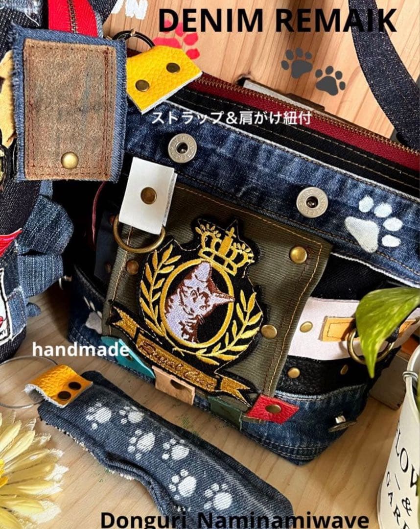 ゆぴさま❤️pagesになります。デニムリメイク❤️フリル付トート＆クラッチ２点
