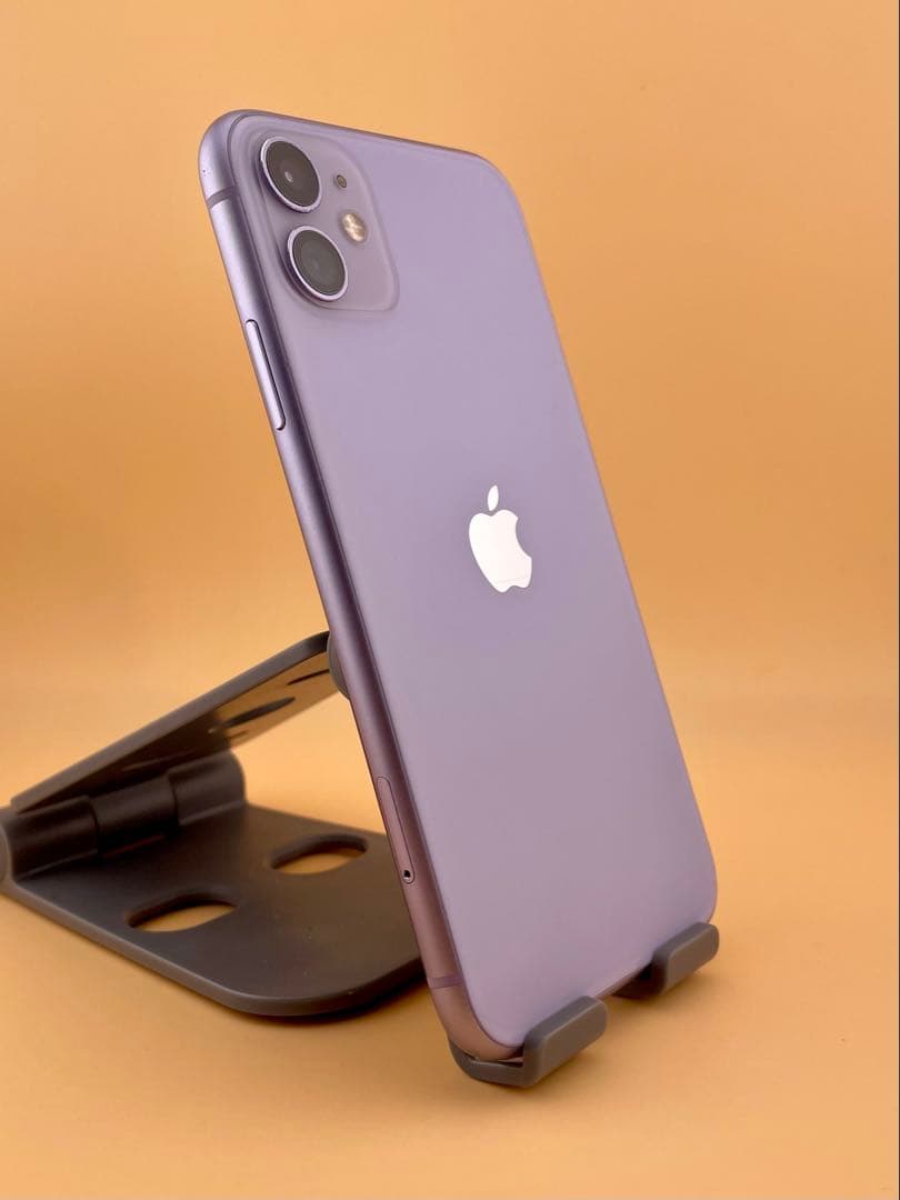 iphone 11 64GB SIMフリー　パープル　バッテリー新品100%