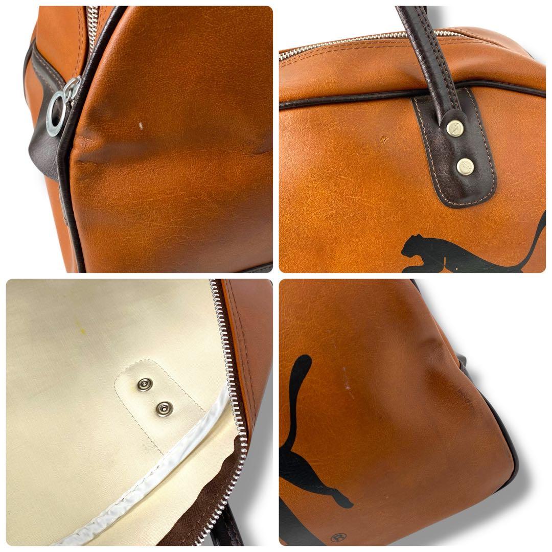 バッグ 90s Vintage Puma Leather Boston Bag