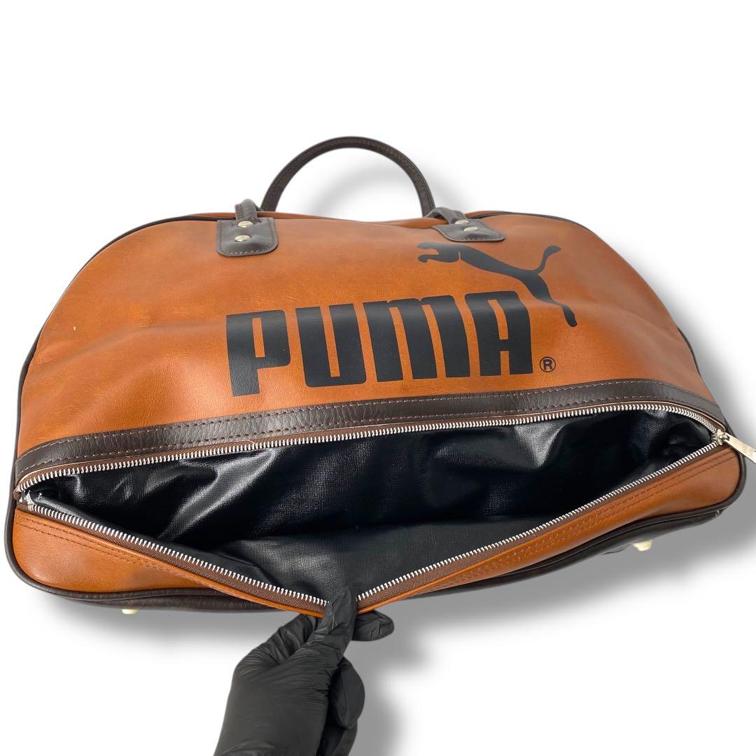 バッグ 90s Vintage Puma Leather Boston Bag