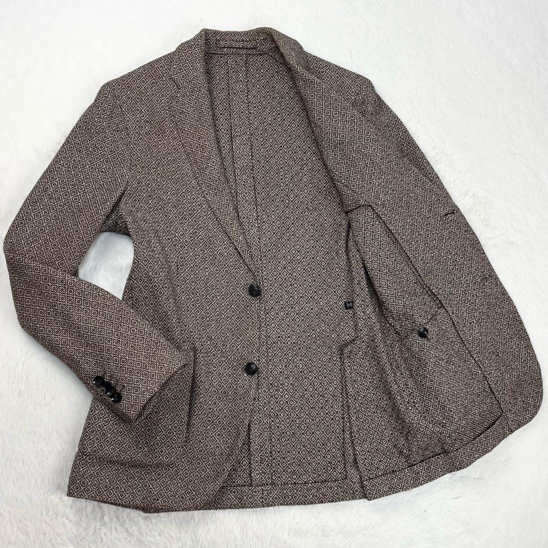 極上シルク混 LARDINI ノルディック ブートニエール アンコンジャケット