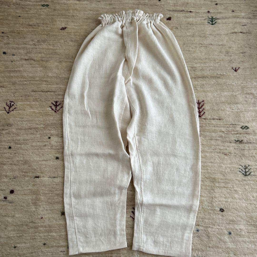 最終価格　ハンドメイド作家さまリネンウールもんぺ　オフホワイト