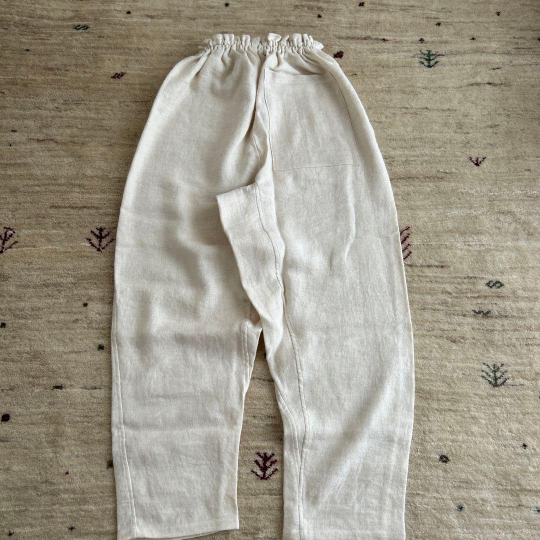 最終価格　ハンドメイド作家さまリネンウールもんぺ　オフホワイト