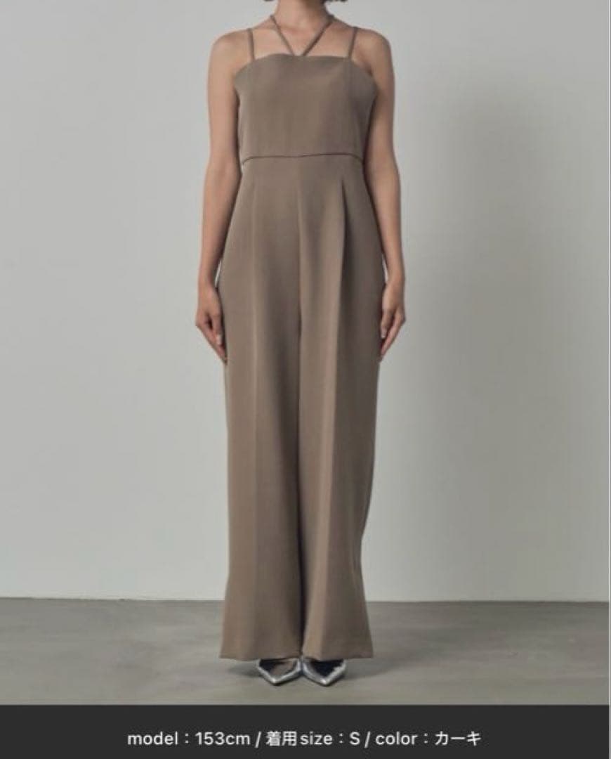 ANDRESD デコラティブチュールトップス　ダブルクロスオールインワン S