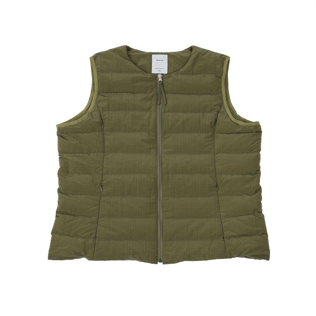 ジャケット・アウター KAJA NYLON MONOFILARIPSTOP DOWN VEST OVY