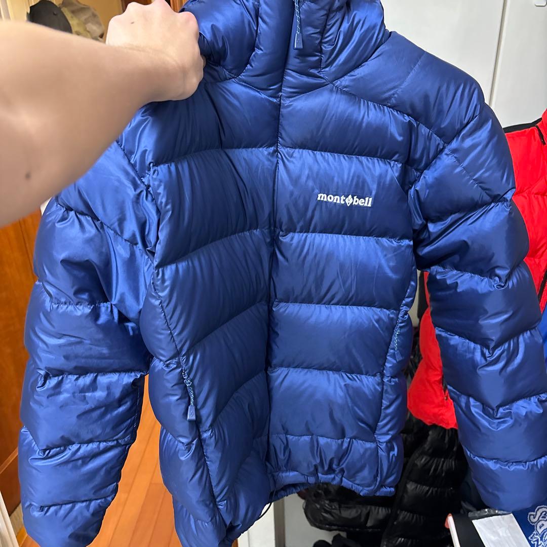 mont-bell ネイビー ダウンジャケット フード付き