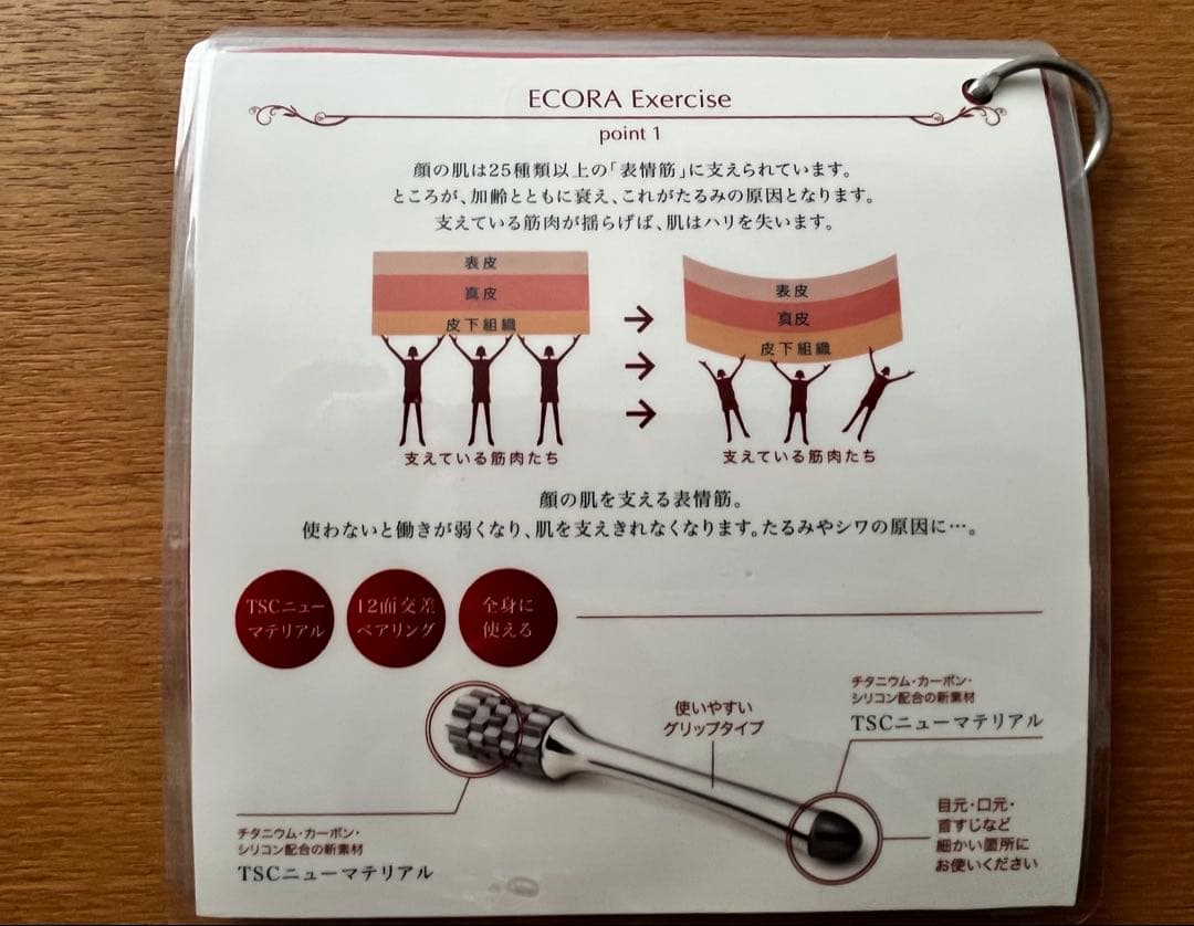 YOSAエコーラ 全身に使える美顔ローラー(パウチした説明書付)