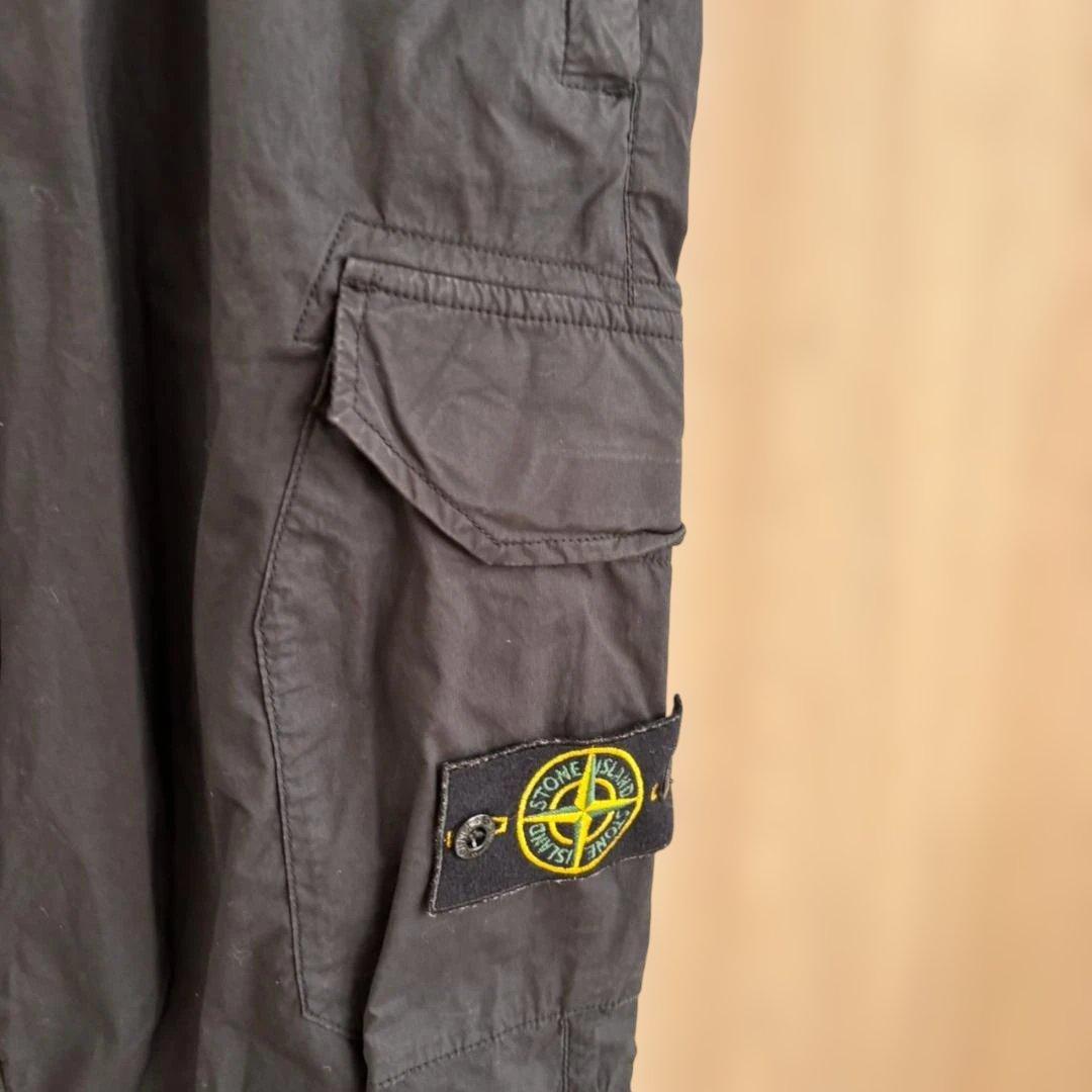 ストーンアイランド ブラックカーゴパンツ W33