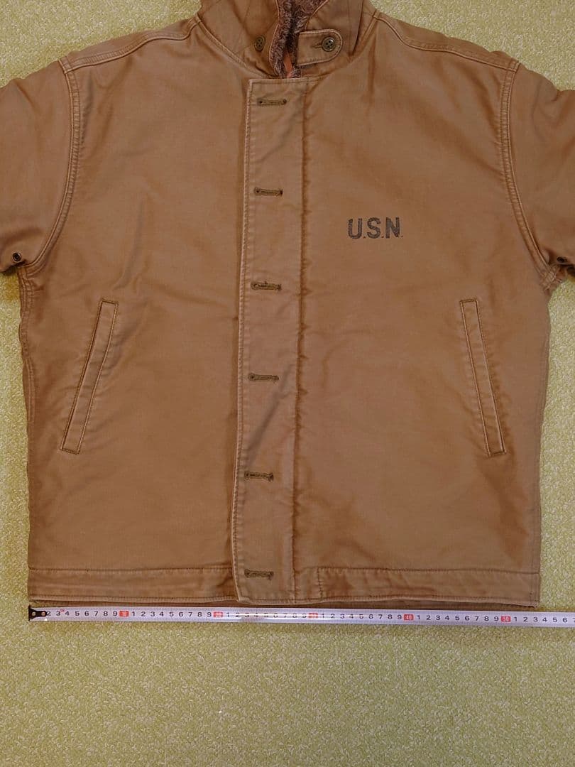 HOUSTON N-1 デッキジャケットオーバーダイ 42 胴回り調整済