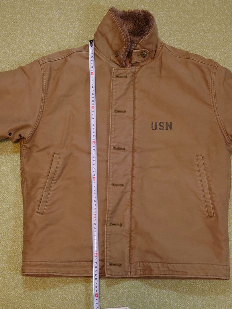 HOUSTON N-1 デッキジャケットオーバーダイ 42 胴回り調整済