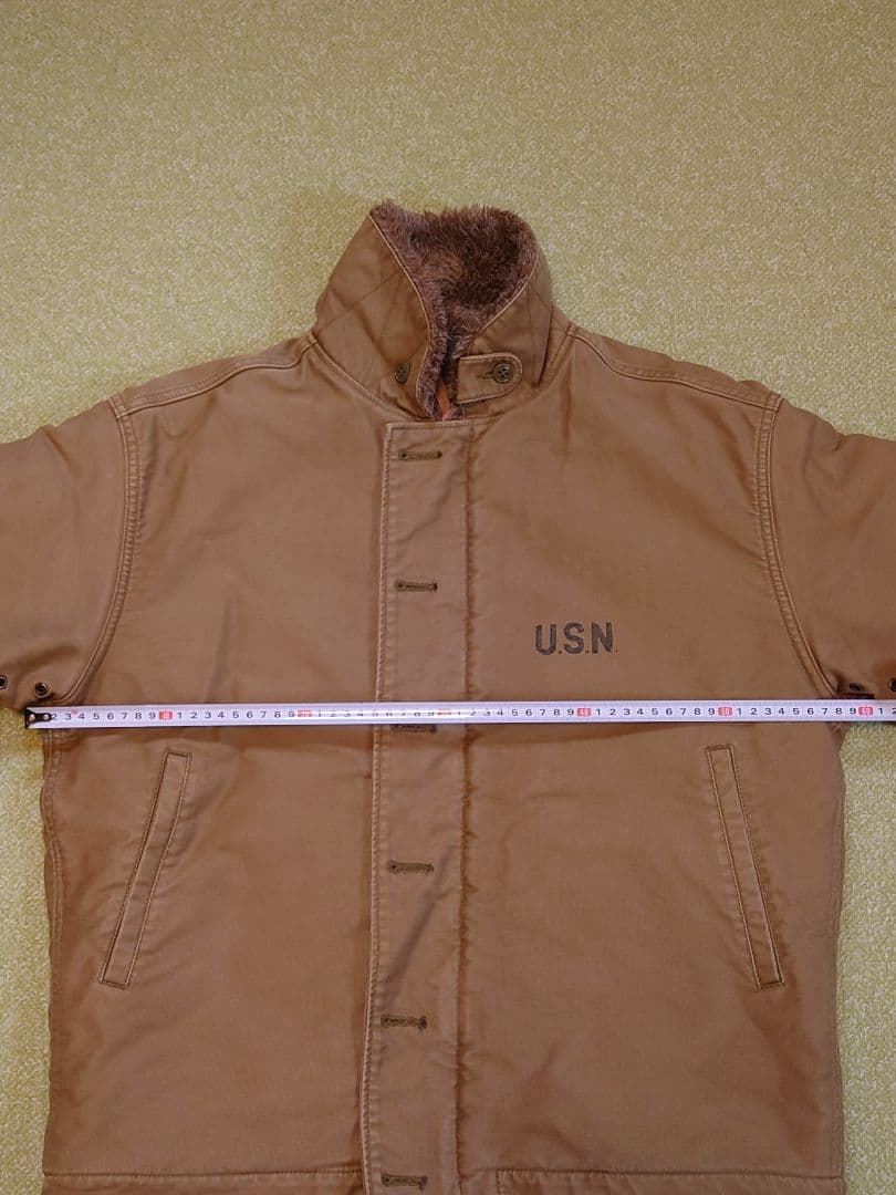 HOUSTON N-1 デッキジャケットオーバーダイ 42 胴回り調整済