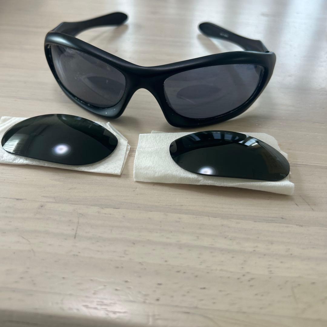 Oakley サングラス ブラックフレーム 交換用レンズ付きモンスタードック