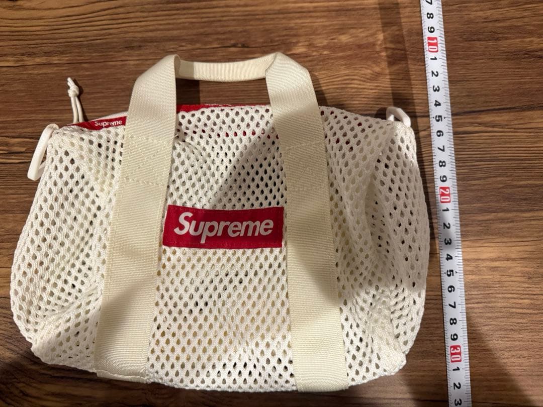 Supreme メッシュミニダッフルホワイト